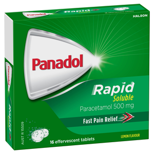 Panadol Rapid Soluble Tab 500MG 16s | 500mg | Pack of 6