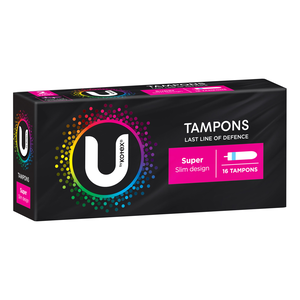 U by Kotex Slim Tampons Super 16 Pack