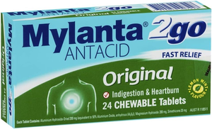 Mylanta 2go Antacid Original | 24 Tablets