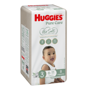 HUGGIES Ultimate Nappies | Size 3 Crawler | 8 Pack (3)