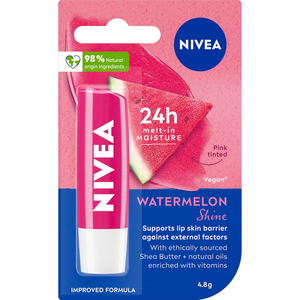 Nivea Lip Care Watermelon Shine Lip Balm For Dry Lips